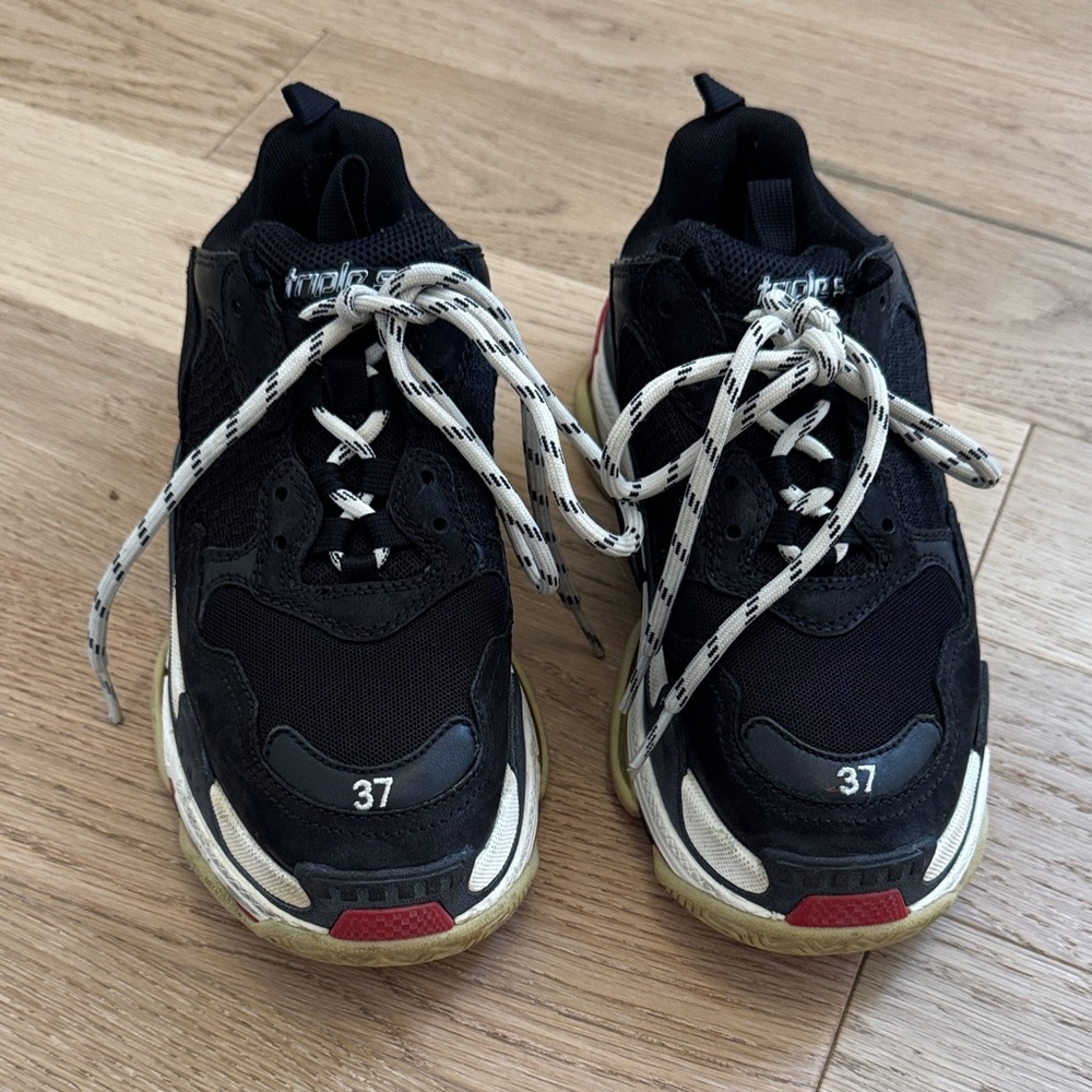 Balenciaga  triple S women’s  Black and Red Sneakers